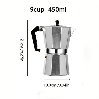 Italian Style Stovetop Espresso Maker - Aluminium Mokka Pot - Digital Edges | Online Electronics Store