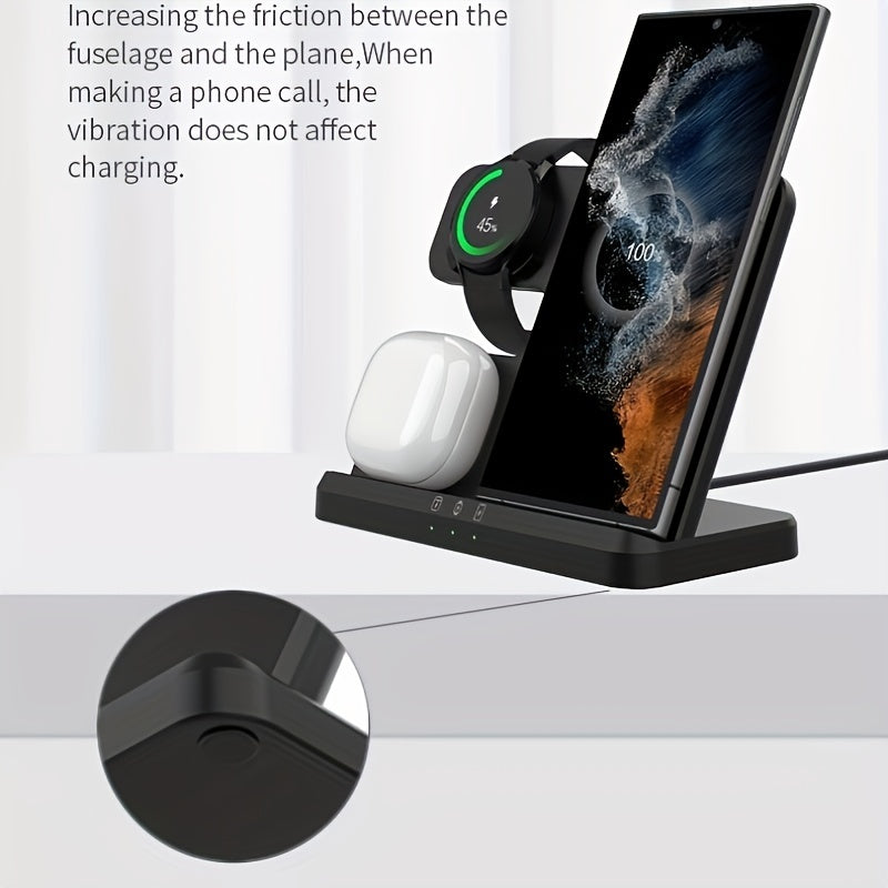 3 In 1 Fast Wireless Charger Stand For Samsung S22 S21 S20 Fold 4 Galaxy Watch 5 Pro 4 3 Active 2/1 Buds Charging Dock Station - Digital Edges | Online Electronics Store