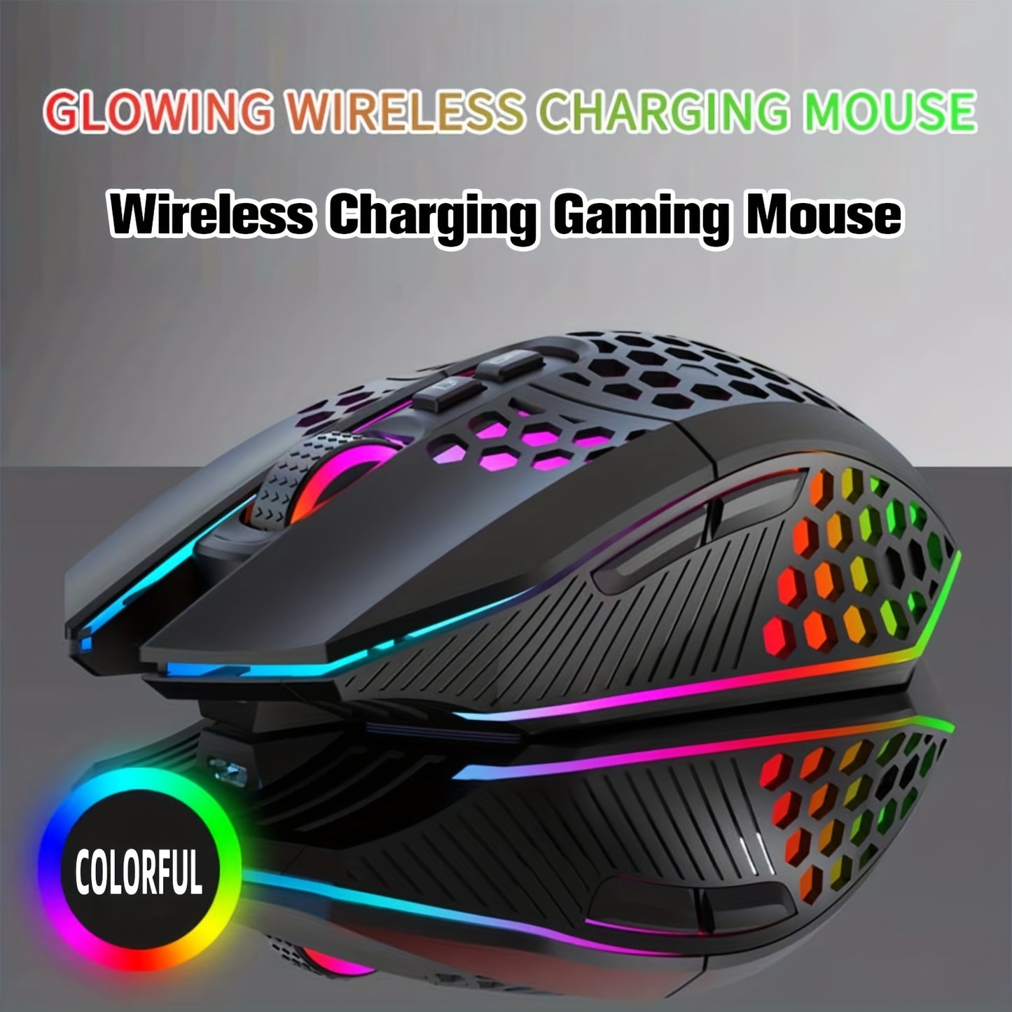 Upgrade Your Gaming Experience With This Rechargeable Wireless Honeycomb Mouse - RGB Lighting & USB Plug! - Digital Edges | Online Electronics Store