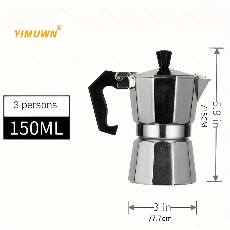 Italian Style Stovetop Espresso Maker - Aluminium Mokka Pot - Digital Edges | Online Electronics Store