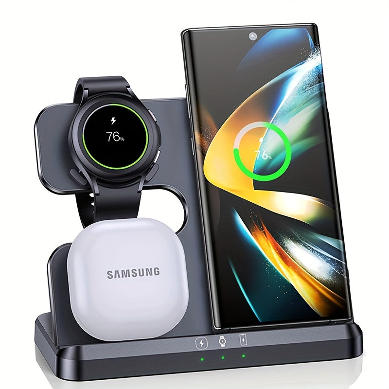 3 In 1 Fast Wireless Charger Stand For Samsung S22 S21 S20 Fold 4 Galaxy Watch 5 Pro 4 3 Active 2/1 Buds Charging Dock Station - Digital Edges | Online Electronics Store