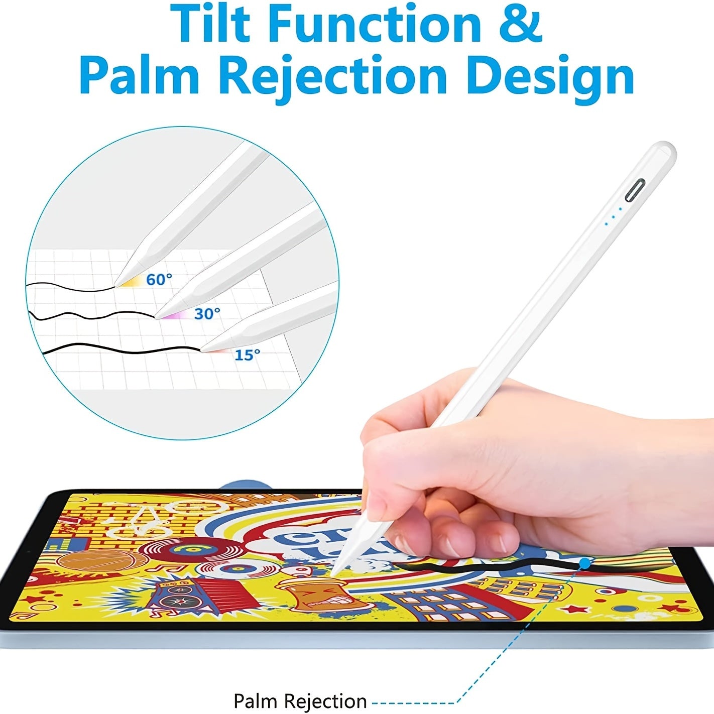 Stylus Pen For IPad With Palm Rejection, Active Pencil Compatible With (2018-2022) IPad Pro 11 & 32.77 Cm, IPad 9th/8th/7th/6th Gen, IPad Air 5th/4th/3rd Gen,iPad Mini 6th/5th Gen - Digital Edges | Online Electronics Store