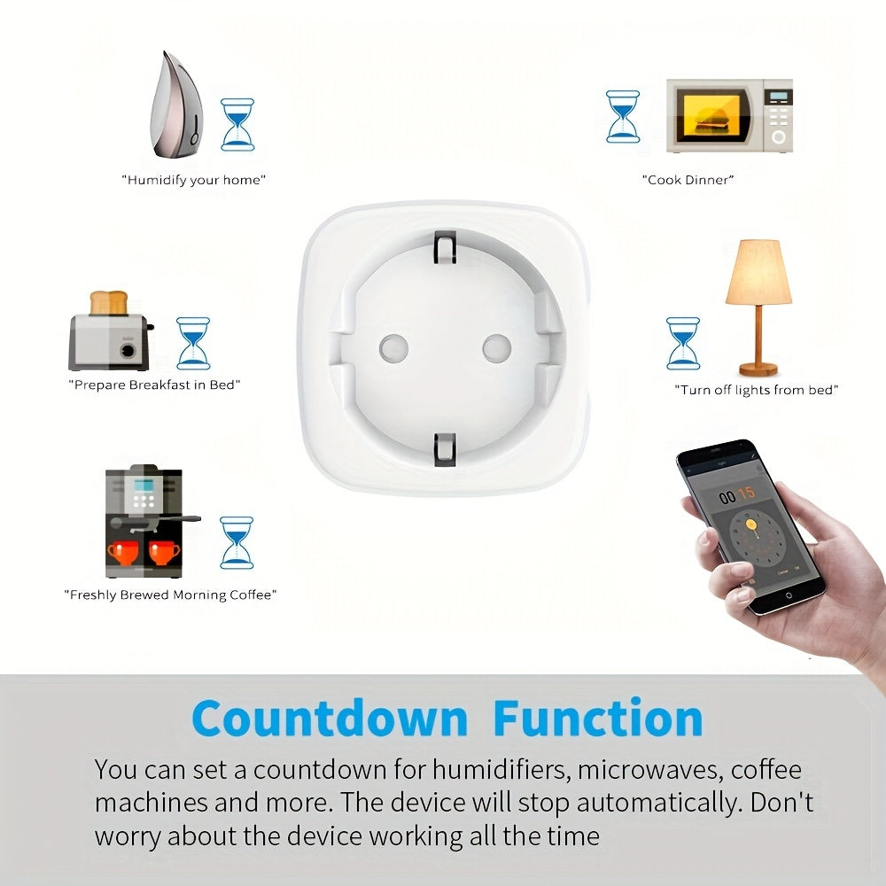 Smart Plug Wifi EU Power IOS & Android Install Tuya Or SmartLife APP, Socket Adaptor 16A Wireless Remote Siri Voice Control, Support Alexa Google Assistant DuerOS Rokid Dingtone Voice Control - Digital Edges | Online Electronics Store