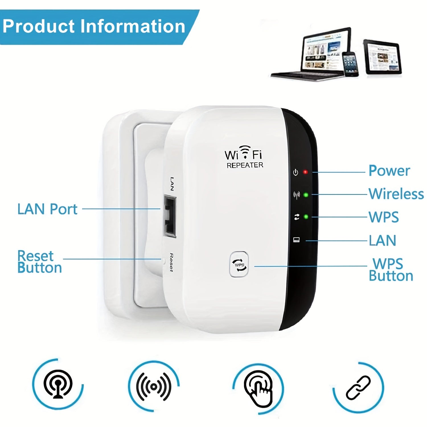 300Mbps Wifi Repeater With 802.11b/g/n Wireless Router - Digital Edges | Online Electronics Store