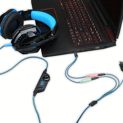 G2000 Gaming Headset: Experience Immersive Audio With Noise Cancelling Mic, LED Lights & Soft Memory Earmuffs - Digital Edges | Online Electronics Store