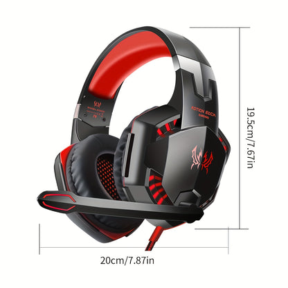 G2000 Gaming Headset: Experience Immersive Audio With Noise Cancelling Mic, LED Lights & Soft Memory Earmuffs - Digital Edges | Online Electronics Store