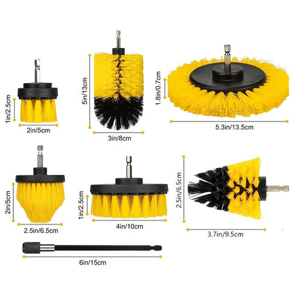 Power Scrubber Drill Brush Set - 7pcs Kit for Cleaning Grout, Floors, Showers, and Cars - Digital Edges | Online Electronics Store