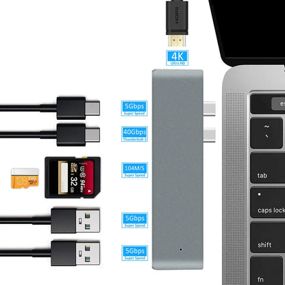 USB 3.1 Type-C Hub to HDMI Adapter 4K Thunderbolt 3 USB C Hub 3.0 TF SD Reader Slot PD For MacBook Air Pro M2 M1 Chip - Digital Edges | Online Electronics Store