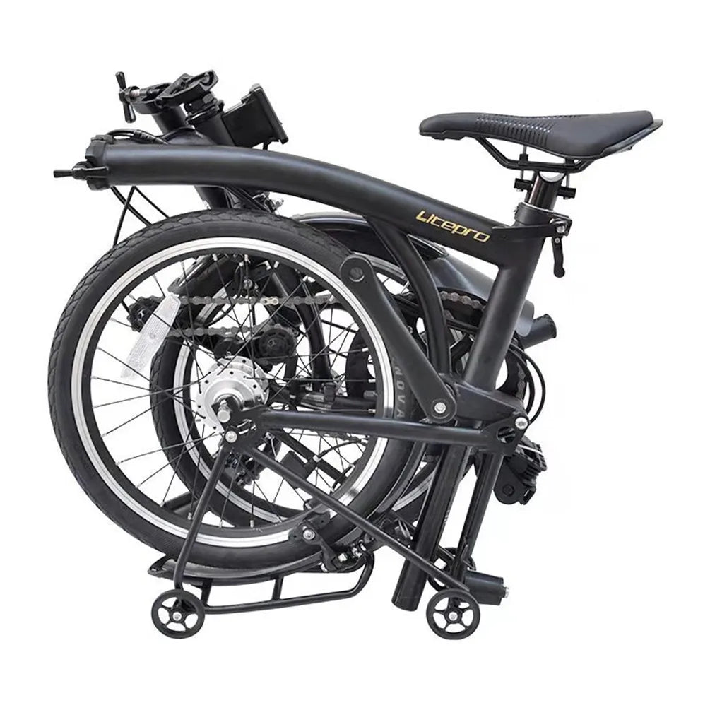 16 Inch Internal 3 External 2 Speed Horizontal Handle Folding Bicycle M handle Chrome Molybdenum Steel Bike Vehicle