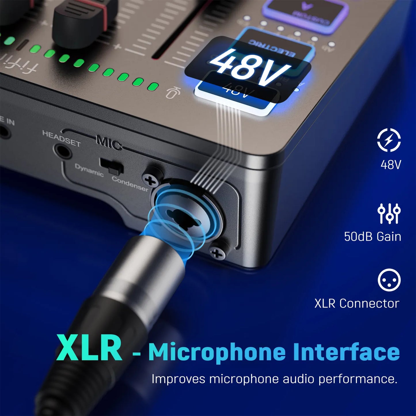 Gaming Audio Mixer, Streaming 4-Channel RGB Mixer with XLR Microphone Interface, for Game Voice,Podcast,AmpliGame SC3 - Digital Edges | Online Electronics Store