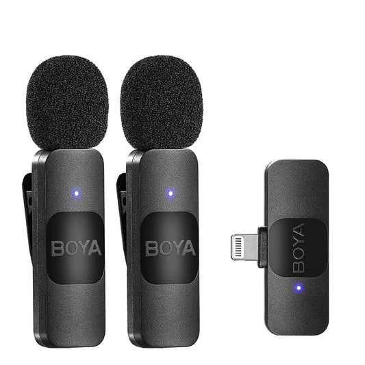 BOYA BY-V Professional Wireless Lavalier Mini Microphone for iPhone iPad Android Live Broadcast Gaming Recording Interview Vlog - Digital Edges | Online Electronics Store