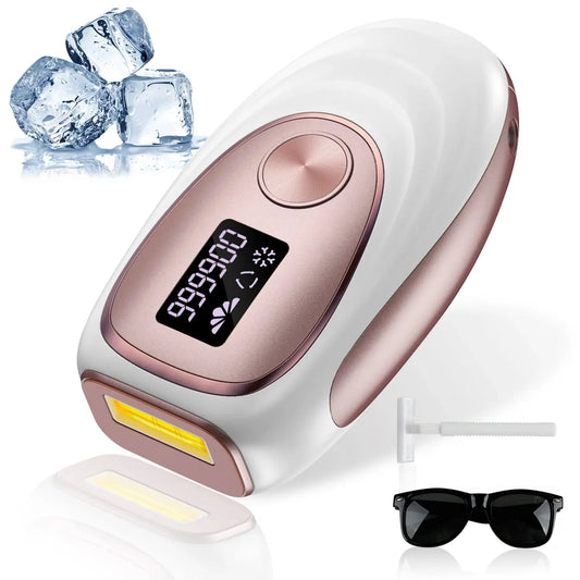 Laser Hair Removal Ice Cooling - 999900 Flashes At-Home Permanent Painless Whole Body IPL Hair Removal Device for Women Men - Digital Edges | Online Electronics Store