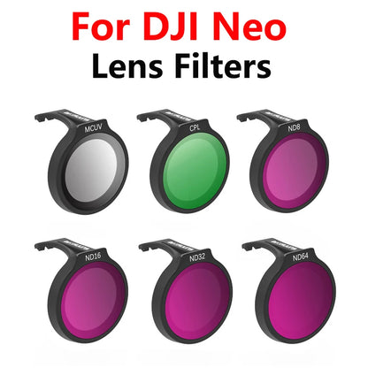 Drones Lens Filters For DJI Neo ND Filter Set CPL UV ND8 ND16 ND32 ND64 Camera Filters Kit For DJI Neo Accessories