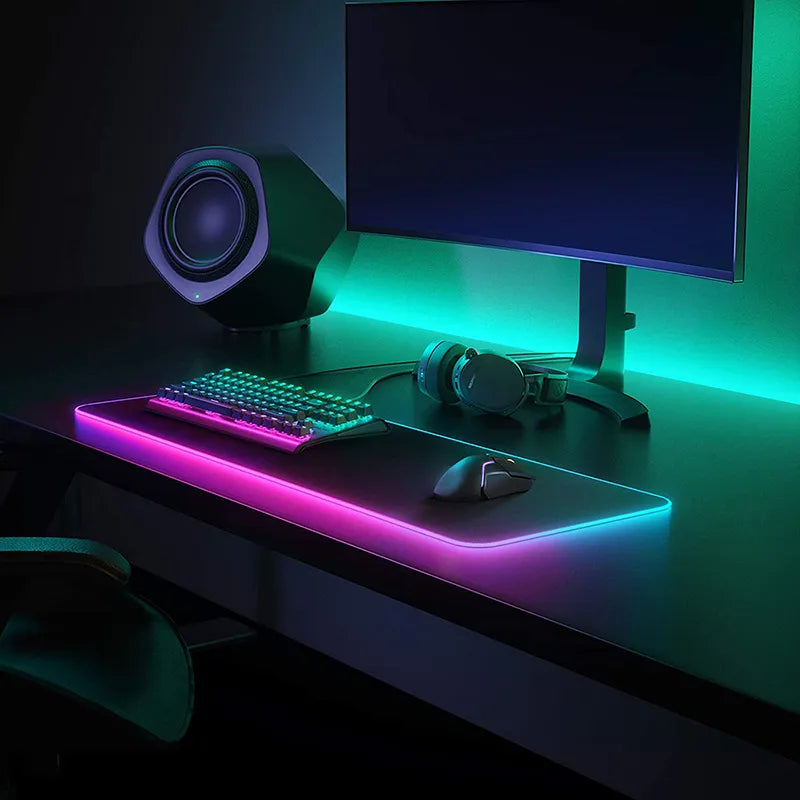 Colorful Luminous LED Lighting Mouse Pad Firewatch Forest Non-Slip RGB Mousepad Gaming For PC Gamer 900x400mm Large Desk Mat XL - Digital Edges | Online Electronics Store