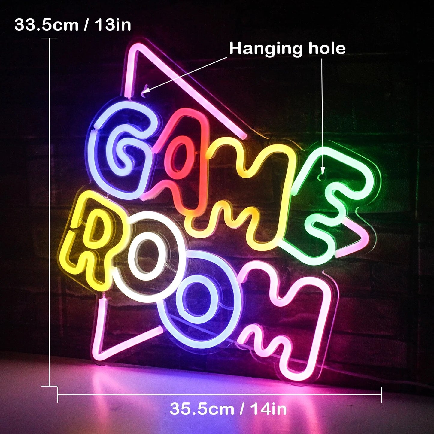 Game Room Neon Sign LED Sign Home Bar Men Cave Games Recreation Party Birthday Bedroom Bedside Wall Decoration Neon Light Gifts - Digital Edges | Online Electronics Store