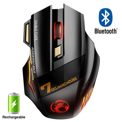 Rechargeable Wireless Mouse Bluetooth Gamer Gaming Mouse Computer Ergonomic Mause With Backlight RGB Silent Mice For Laptop PC - Digital Edges | Online Electronics Store