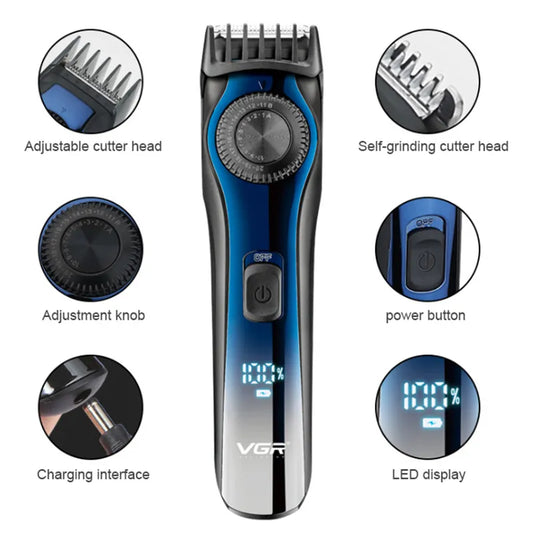 VGR-080 Hair Trimmer For Men Beard Trimer Professional Hair Clipper Electr Razor Hair Cutting Machine Haircut Electr Shaver - Digital Edges | Online Electronics Store