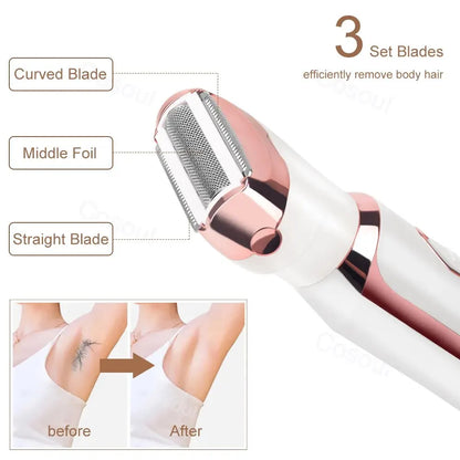 4 in 1 Women Body Hair Removal Women Shaver Underarm Hair Leg Hair Pubic Hair Sensitive Area Hair Razor - Digital Edges | Online Electronics Store