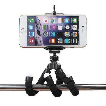 Sponge Octopus Tripod Universal Mobile Phone Holder Portable Camera Tripod plus Mobile Phone Clip