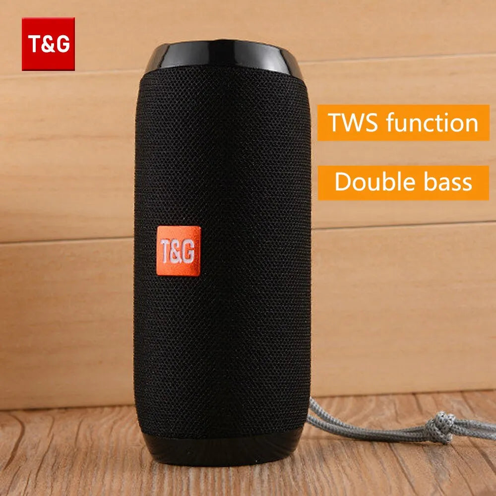 T&G117 Bluetooth Portable Loud speaker Outdoor TWS Wireless Sound Box Stereo Surround Supports TF Radio HandsFree Call - Digital Edges | Online Electronics Store