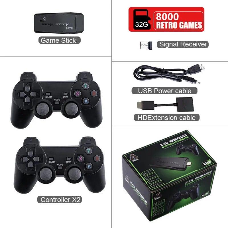 Video Game Console 2.4G Double Wireless Controller Game Stick 4K 20000 games 64GB 32GB Retro games For TV boy gift - Digital Edges | Online Electronics Store