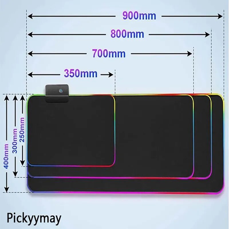 Geometry Large RGB Gamer Mousepad 40x90cm Mouse Mat Gaming Mousepads LED Keyboard Mats Luminous Desk Pads Mouse Pad For PC - Digital Edges | Online Electronics Store