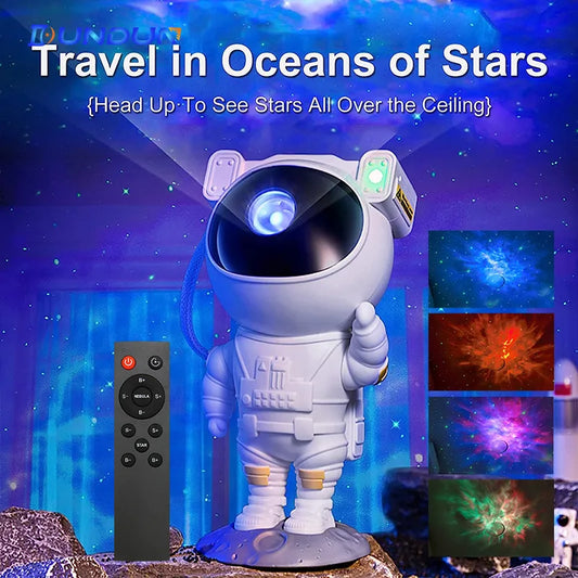 Kids Star Projector Night Light with Remote Control 360 Adjustable Design Astronaut Nebula Galaxy Lighting for Children - Digital Edges | Online Electronics Store