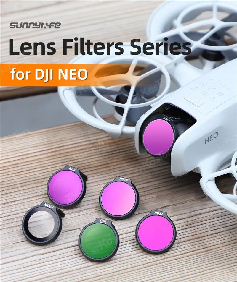 Drones Lens Filters For DJI Neo ND Filter Set CPL UV ND8 ND16 ND32 ND64 Camera Filters Kit For DJI Neo Accessories