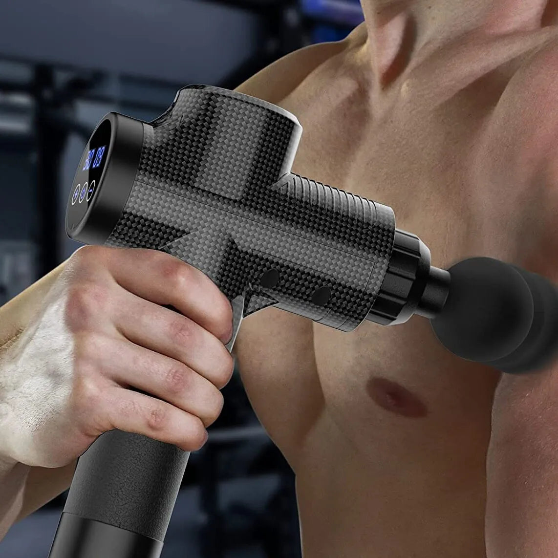 Fascial Massage Gun Electric Percussion Pistol Massager Body Neck Back Deep Tissue Muscle Relaxation Pain Relief Fitness - Digital Edges | Online Electronics Store