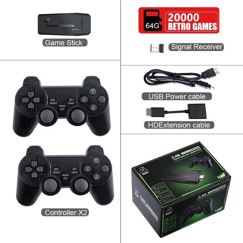 Video Game Console 2.4G Double Wireless Controller Game Stick 4K 20000 games 64GB 32GB Retro games For TV boy gift - Digital Edges | Online Electronics Store