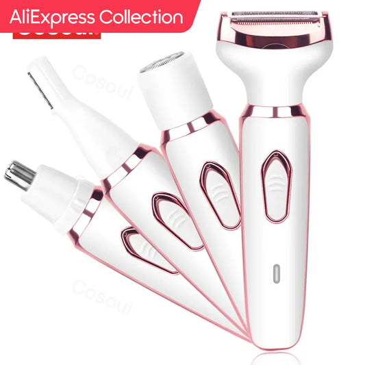 4 in 1 Women Body Hair Removal Women Shaver Underarm Hair Leg Hair Pubic Hair Sensitive Area Hair Razor - Digital Edges | Online Electronics Store