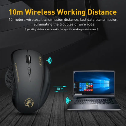 Wireless Mouse Ergonomic Computer Mouse PC Optical Mause with USB Receiver 6 buttons 2.4Ghz Wireless Mice 1600 DPI For Laptop - Digital Edges | Online Electronics Store