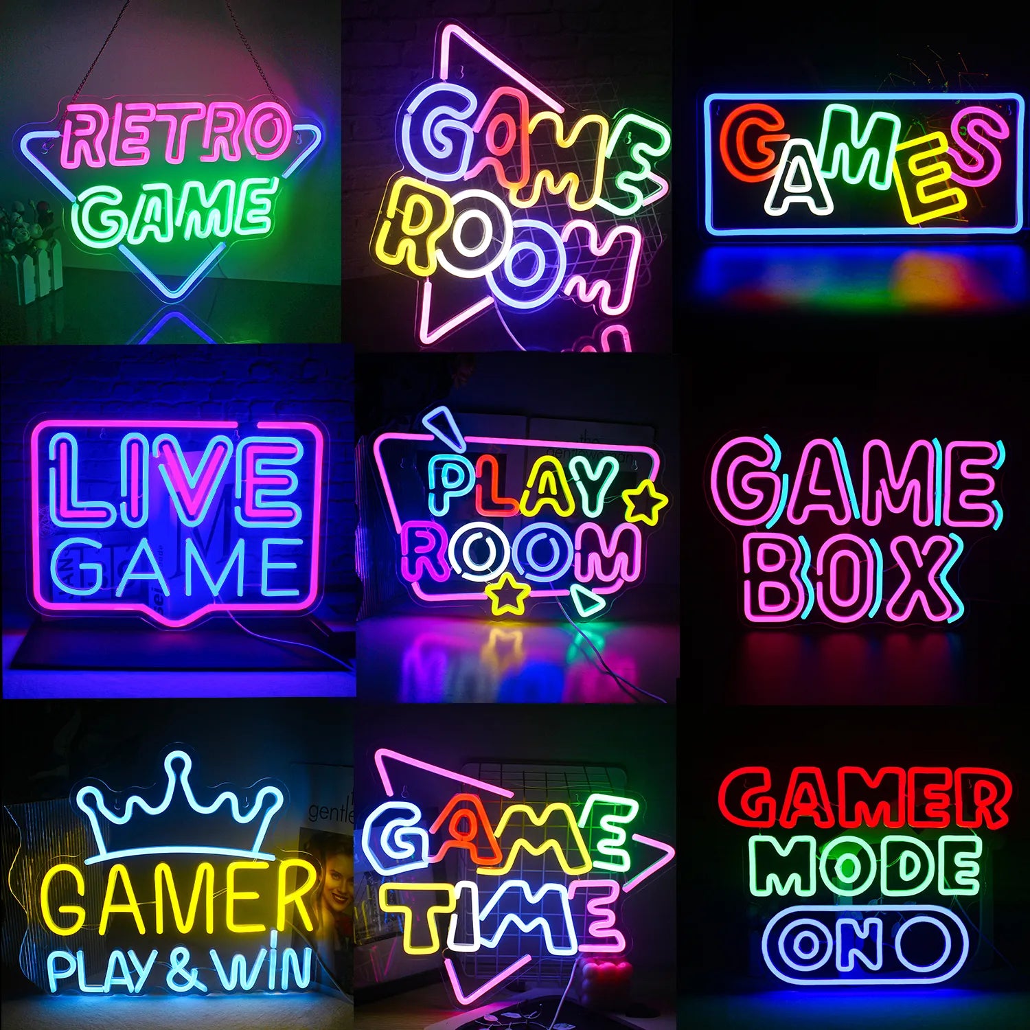 Game Room Neon Sign LED Sign Home Bar Men Cave Games Recreation Party Birthday Bedroom Bedside Wall Decoration Neon Light Gifts - Digital Edges | Online Electronics Store