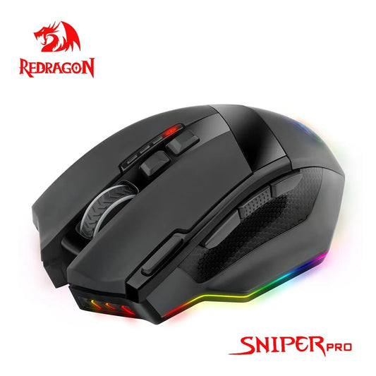 REDRAGON Sniper Pro M801P RGB USB 2.4G Wireless Gaming Mouse 16400DPI 10 Buttons Programmable Ergonomic for Gamer Mice Laptop PC - Digital Edges | Online Electronics Store