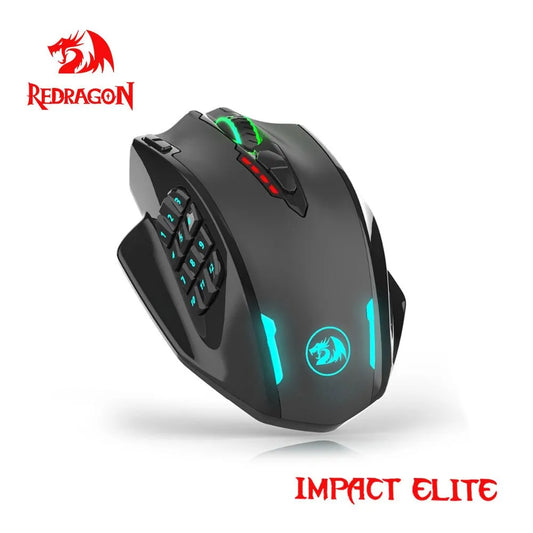 REDRAGON Impact Elite M913 RGB USB 2.4G Wireless Gaming Mouse 16000 DPI 16 Buttons Programmable Ergonomic for Gamer Mice PC - Digital Edges | Online Electronics Store