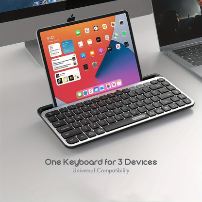 Dual-mode Wireless Keyboard Switch To 3 Devices, Suitable For IPad, PC, Tablet, Smart TV, MacBook, Laptop, IPhone, IOS, Mac OS, Windows, Android - Digital Edges | Online Electronics Store