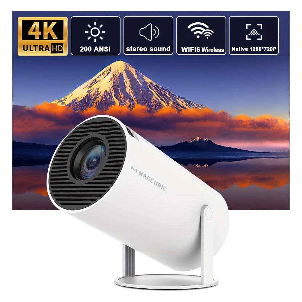 Projector For Android 11.0 200ANSI WiFi6 UK Plug All winner H713 Mali-G312 Dual WIFI HD 1280*720p Wireless 5.0 4K Auto Correction Home Theatre - Digital Edges | Online Electronics Store