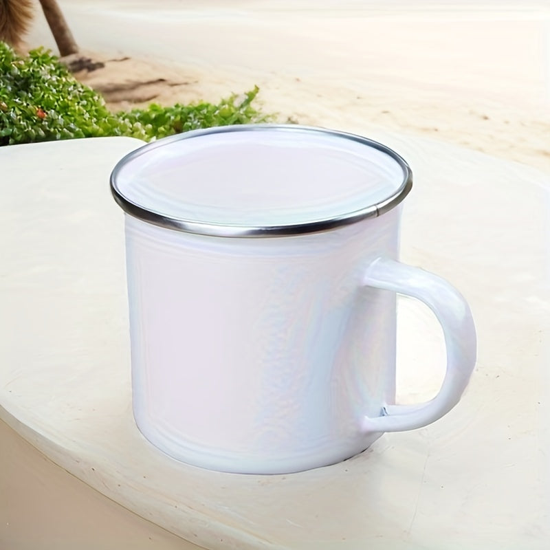 1pc White Enamel Cup Water Cup Enamel Coffee Mug Tea Cup Milk Tea Was Outdoor Camping Water Cups - Digital Edges | Online Electronics Store