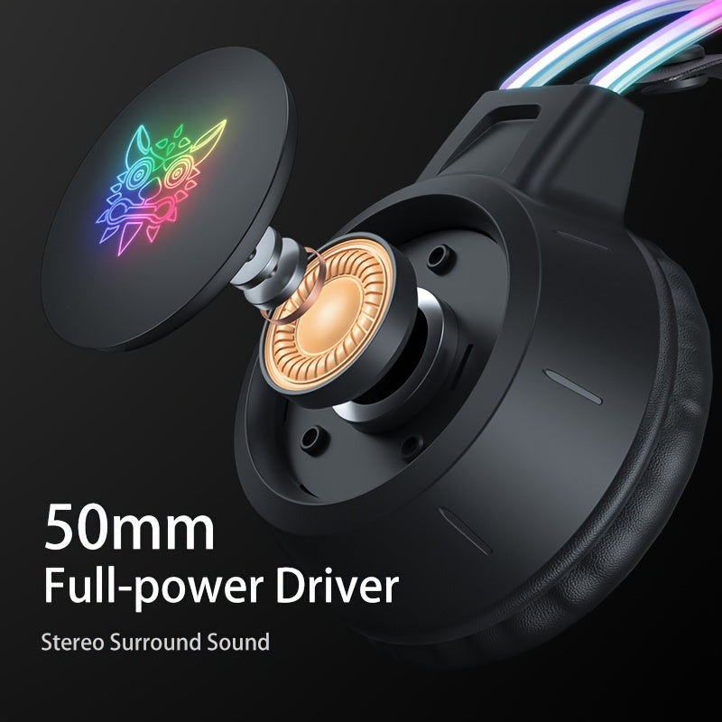 ONIKUMA Gaming Headset: RGB Aluminum Frame, Surround Sound, Compatible With PC & Mobile - Get Superior Audio Quality Now! - Digital Edges | Online Electronics Store