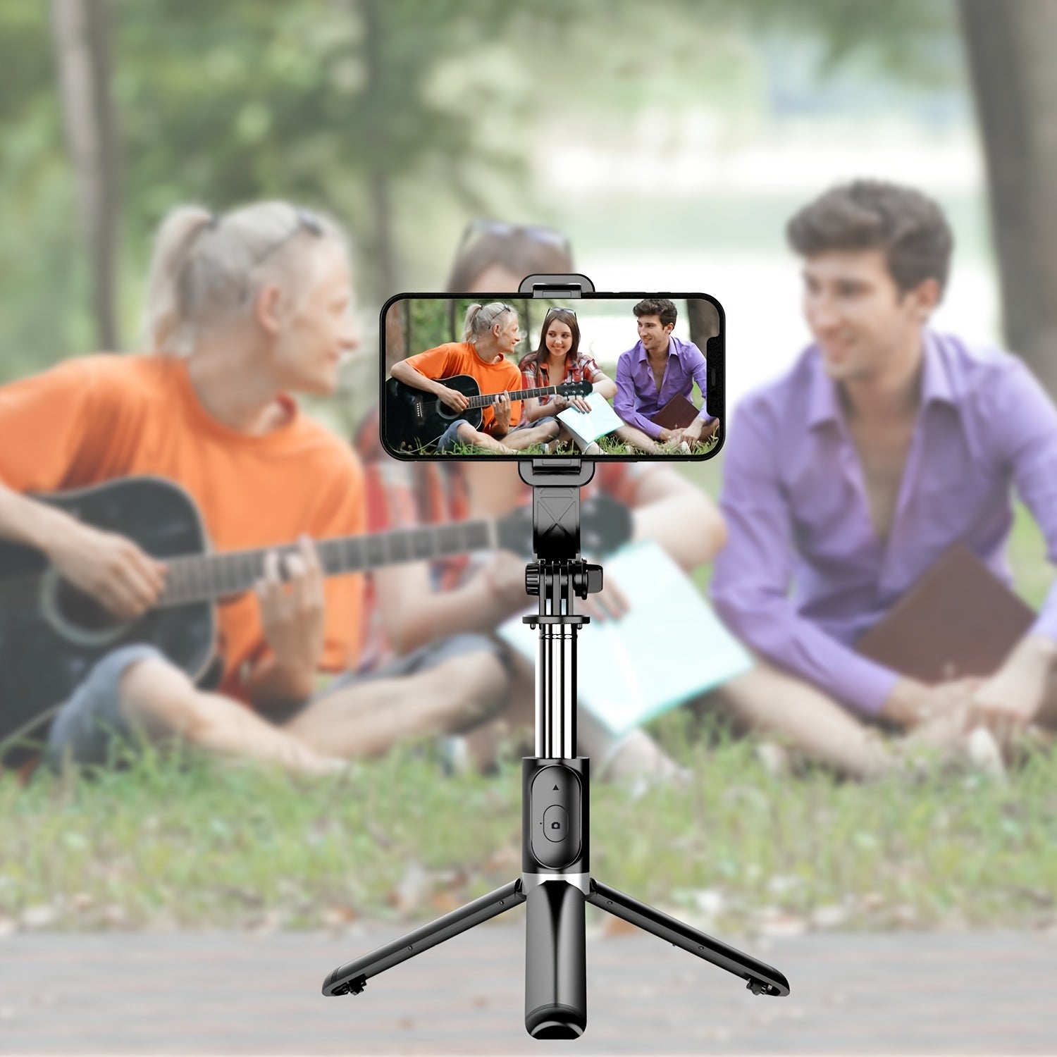 Wireless Selfie Stick Tripod for iPhone and Android - Extendable, 360° Rotation, Battery Powered - TOKQI CD02812 - Digital Edges | Online Electronics Store