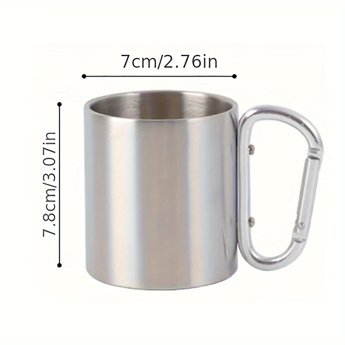 1pc 200ml Portable Double-Layer Stainless Steel Travel Mug For Outdoor Adventures - Keep Your Drinks Hot Or Cold On The Go! - Digital Edges | Online Electronics Store