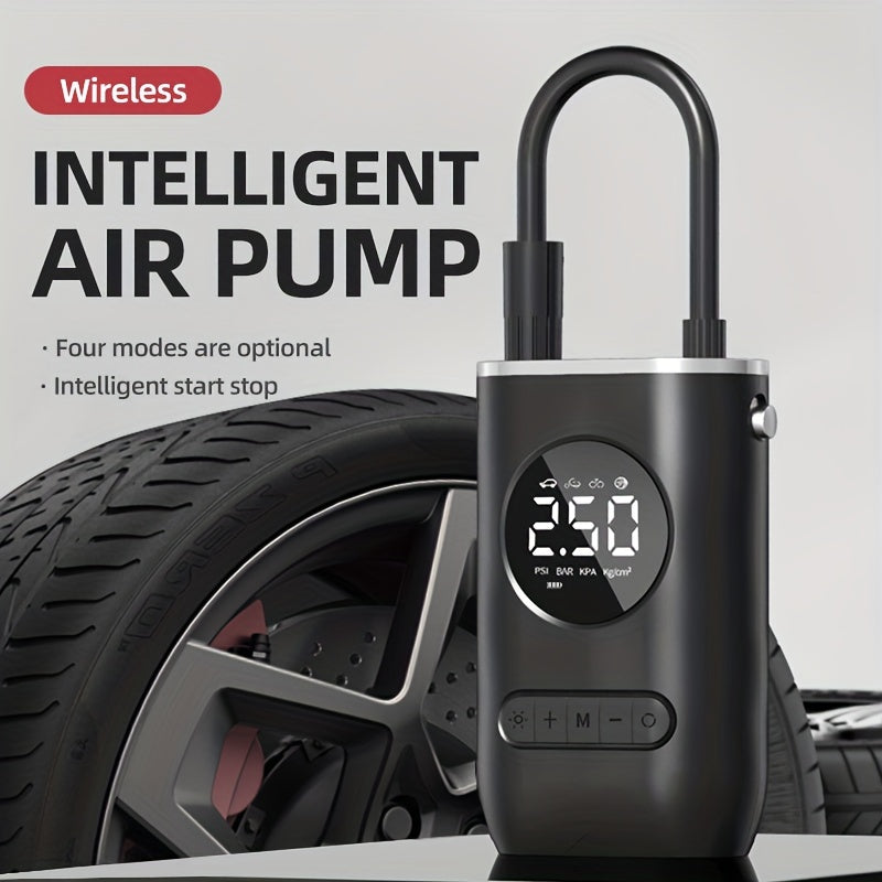 Portable Wireless Tyre Inflator Air Compressor Pump - Perfect For Cars, Motorcycles, And Bicycles! - Digital Edges | Online Electronics Store