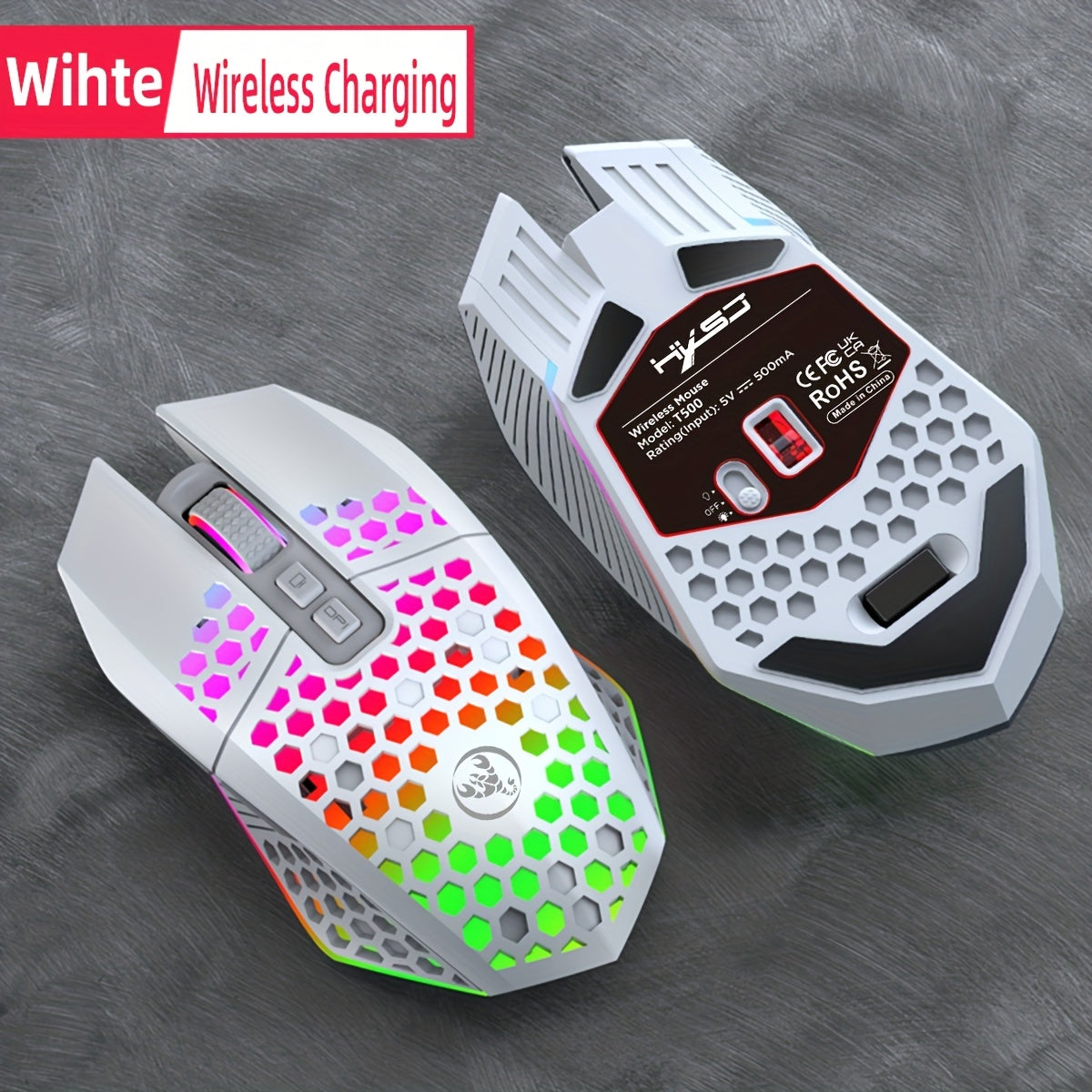 Upgrade Your Gaming Experience With This Rechargeable Wireless Honeycomb Mouse - RGB Lighting & USB Plug! - Digital Edges | Online Electronics Store