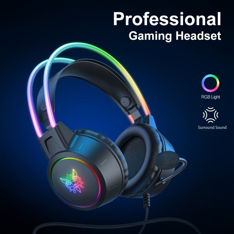 ONIKUMA Gaming Headset: RGB Aluminum Frame, Surround Sound, Compatible With PC & Mobile - Get Superior Audio Quality Now! - Digital Edges | Online Electronics Store