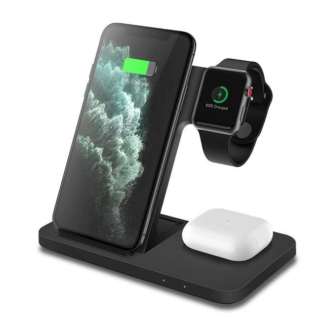 3in1 wireless charger-Fast Charger Dock Station for iPhone and Android phones - Digital Edges | Online Electronics Store