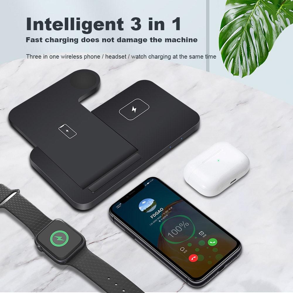 3in1 wireless charger-Fast Charger Dock Station for iPhone and Android phones - Digital Edges | Online Electronics Store