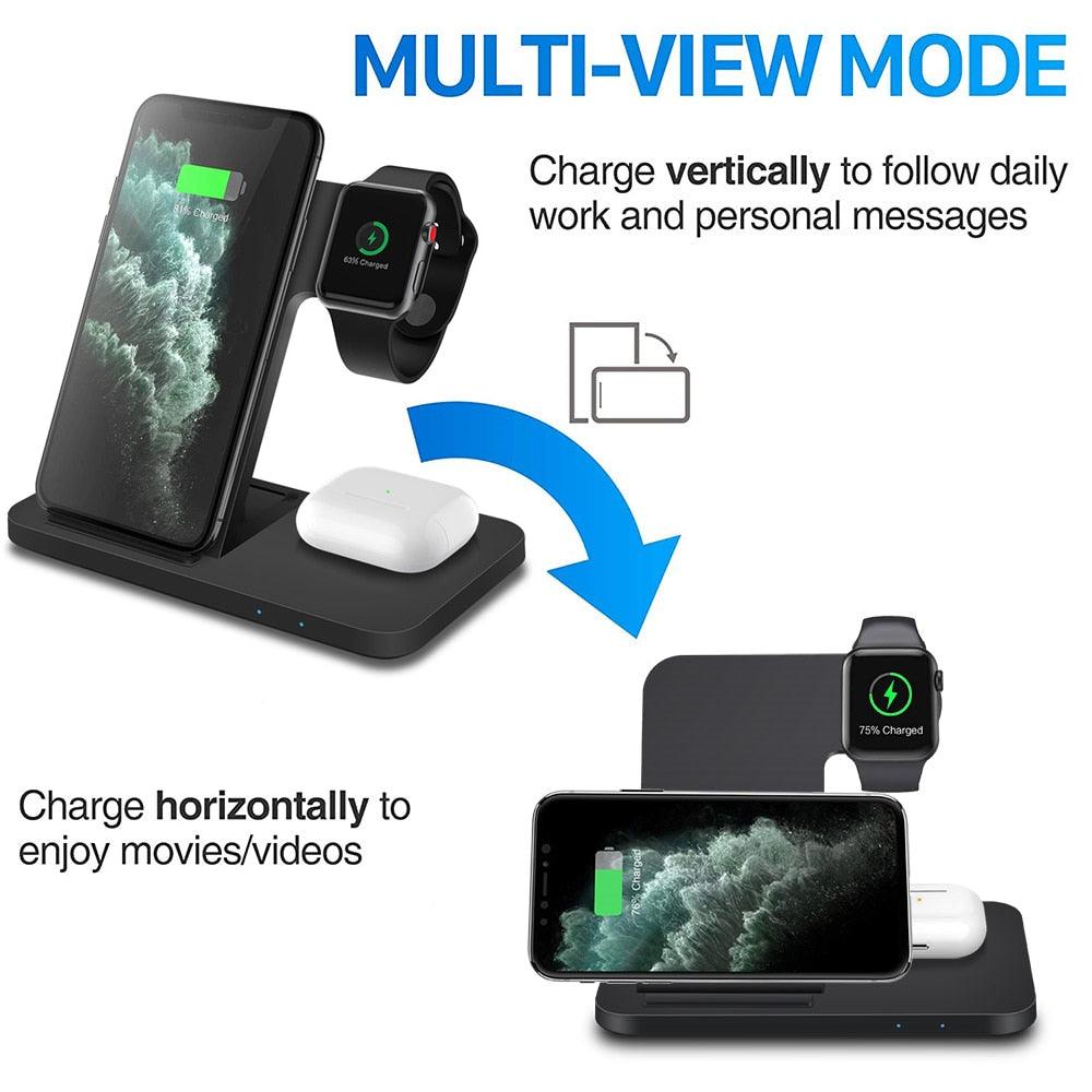 3in1 wireless charger-Fast Charger Dock Station for iPhone and Android phones - Digital Edges | Online Electronics Store