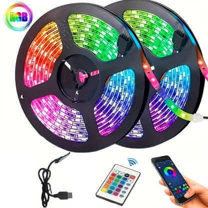 5050 RGB Led Strip Lights-With Music Sync Color Changing, Remote Control - Digital Edges | Online Electronics Store