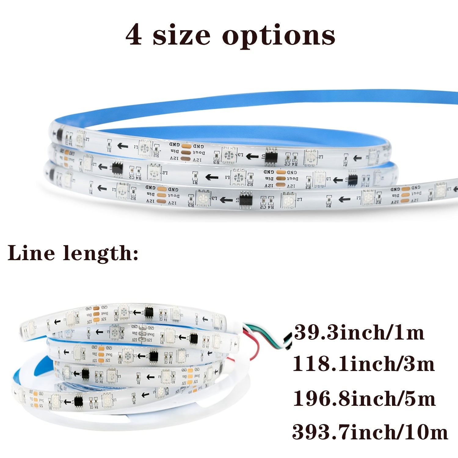 5050 RGB Led Strip Lights-With Music Sync Color Changing, Remote Control - Digital Edges | Online Electronics Store