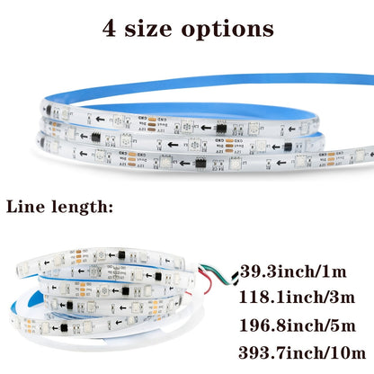 5050 RGB Led Strip Lights-With Music Sync Color Changing, Remote Control - Digital Edges | Online Electronics Store